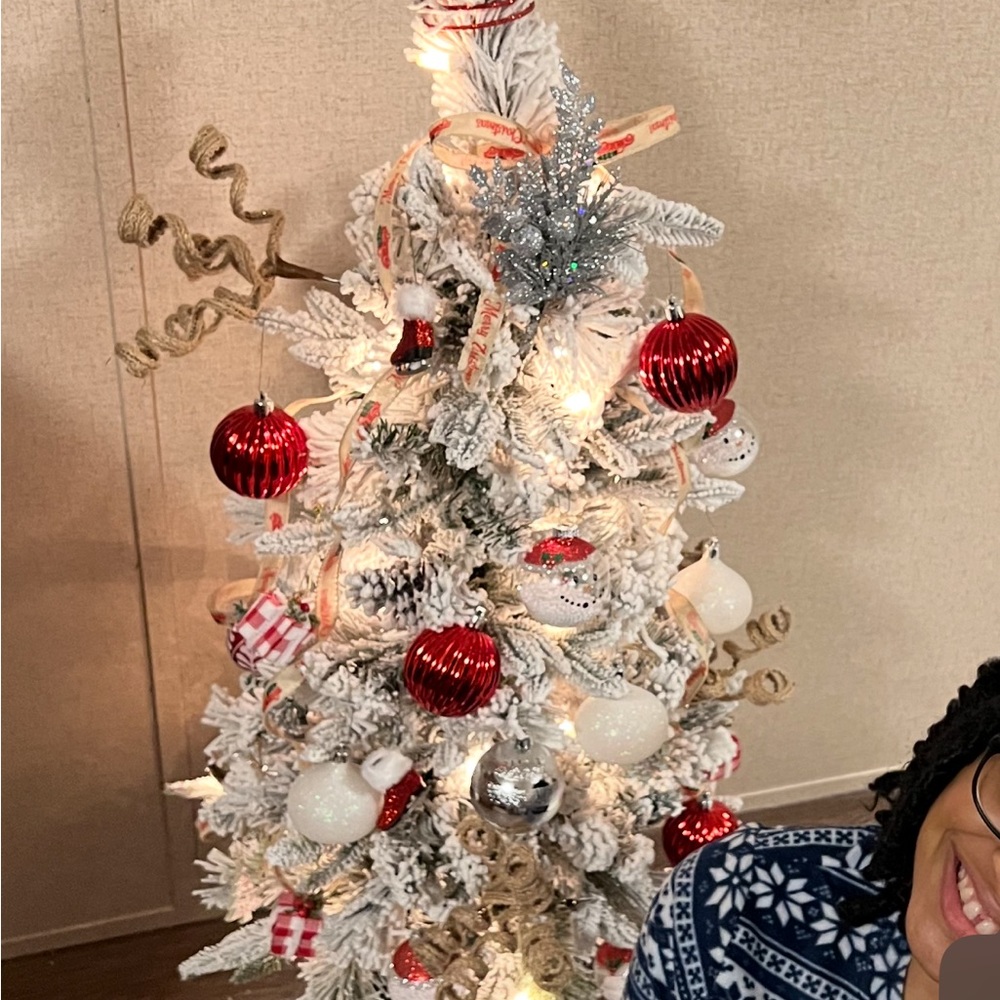 Festive White Christmas Tree with